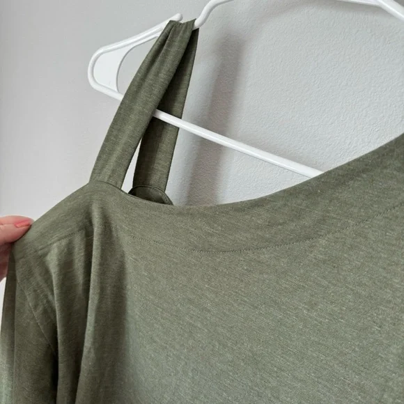 🎉HP!🎉 We the Free Saratoga Top Green Size Small Boho Asymmetric Off the Shoulder - Picture 11 of 14